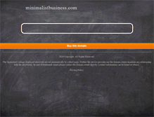 Tablet Screenshot of minimalistbusiness.com